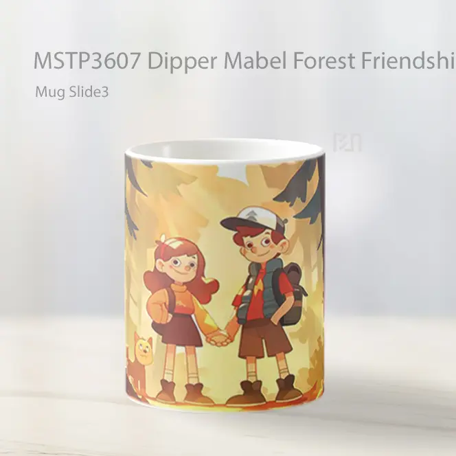 Dipper Mabel Forest Friendship Mug Gelas Keramik MSTP3607 - All-side / Desain