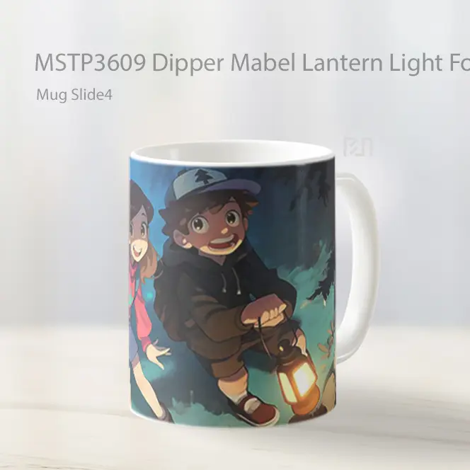 Dipper Mabel Lantern Light Forest Journey Mug Gelas Keramik MSTP3609