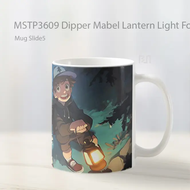 Dipper Mabel Lantern Light Forest Journey Mug Gelas Keramik MSTP3609 - All-side / Desain
