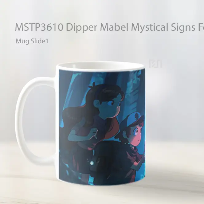 Dipper Mabel Mystical Signs Forest Exploration Mug Gelas Keramik MSTP3610 - All-side / Desain
