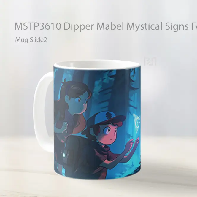Dipper Mabel Mystical Signs Forest Exploration Mug Gelas Keramik MSTP3610 - All-side / Desain