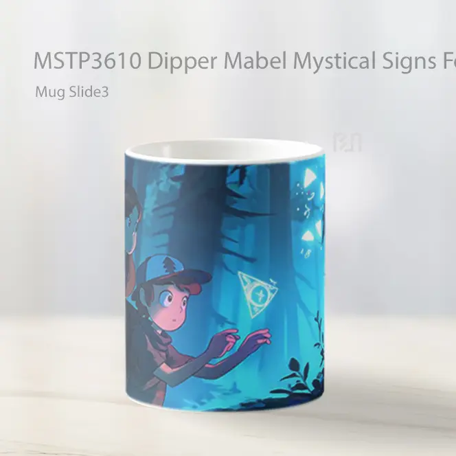 Dipper Mabel Mystical Signs Forest Exploration Mug Gelas Keramik MSTP3610 - All-side / Desain