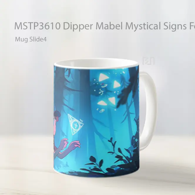 Dipper Mabel Mystical Signs Forest Exploration Mug Gelas Keramik MSTP3610