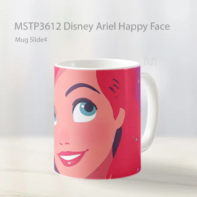 Disney Ariel Happy Face Mug Gelas Keramik MSTP3612