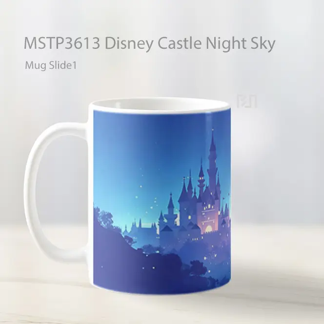 Disney Castle Night Sky Mug Gelas Keramik MSTP3613 - All-side / Desain