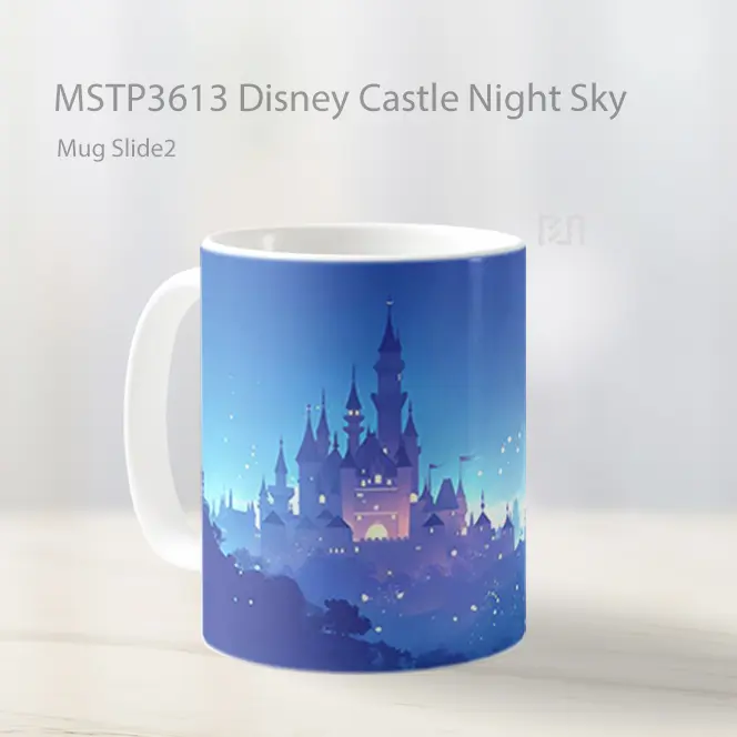 Disney Castle Night Sky Mug Gelas Keramik MSTP3613 - All-side / Desain