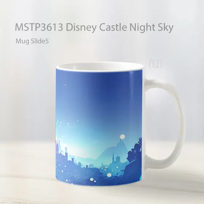 Disney Castle Night Sky Mug Gelas Keramik MSTP3613 - All-side / Desain