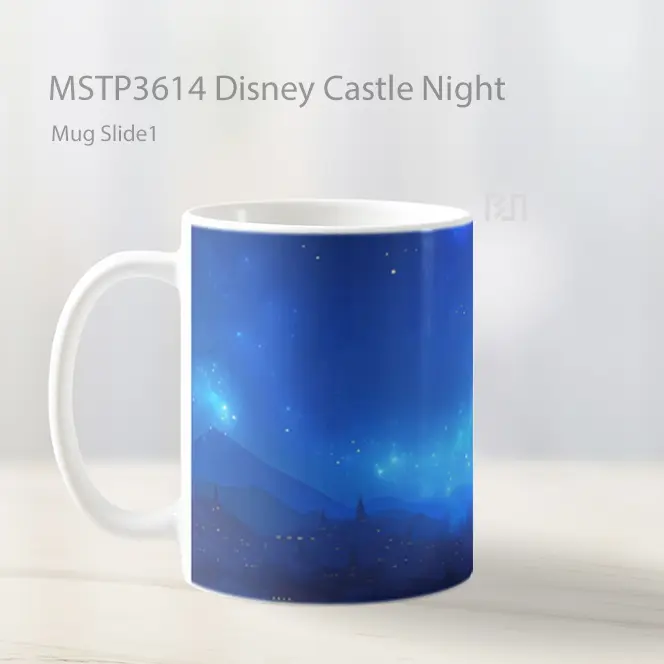 Disney Castle Night Mug Gelas Keramik MSTP3614 - All-side / Desain