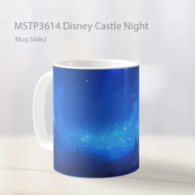 Disney Castle Night Mug Gelas Keramik MSTP3614 - All-side / Desain
