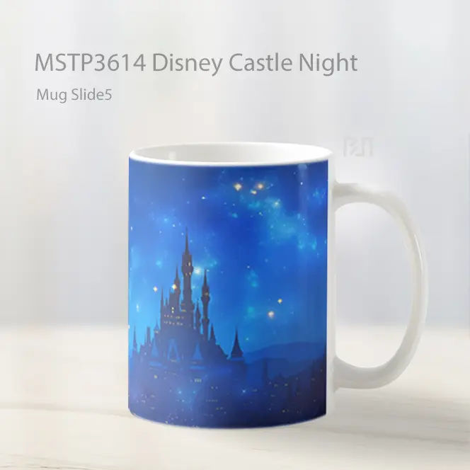 Disney Castle Night Mug Gelas Keramik MSTP3614 - All-side / Desain
