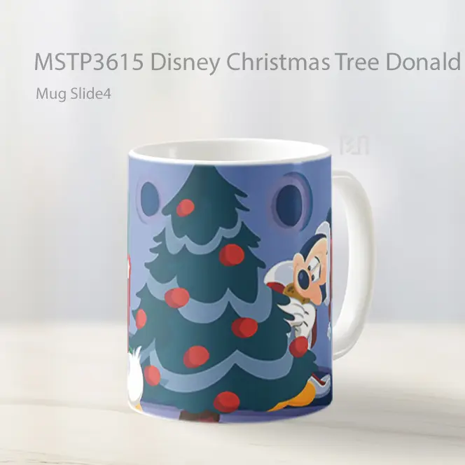 Disney Christmas Tree Donald Mickey Mug Gelas Keramik MSTP3615