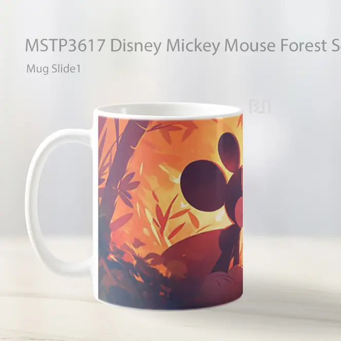 Disney Mickey Mouse Forest Serenity Mug Gelas Keramik MSTP3617 - All-side / Desain