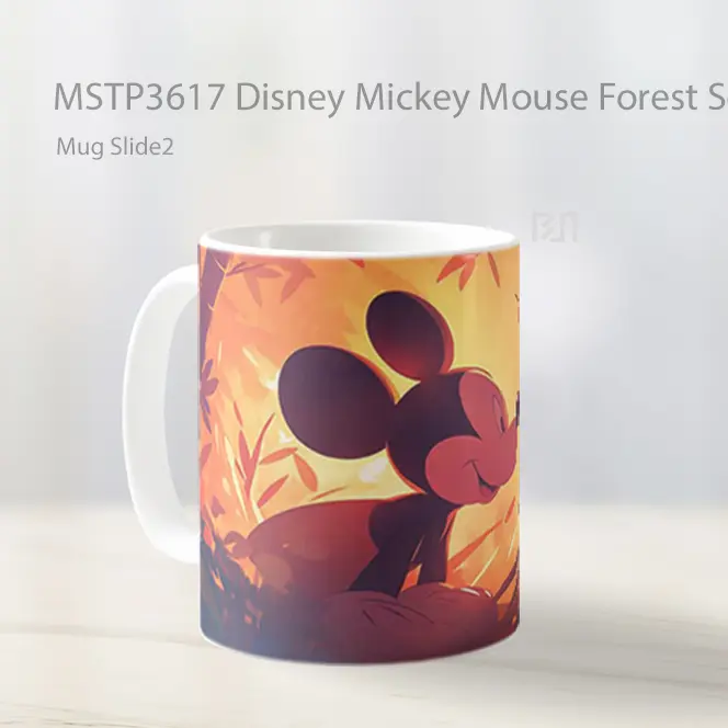 Disney Mickey Mouse Forest Serenity Mug Gelas Keramik MSTP3617 - All-side / Desain