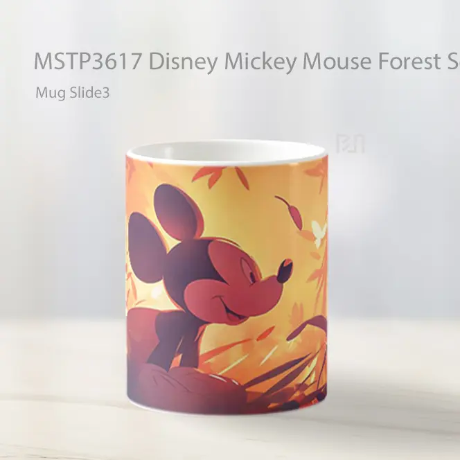 Disney Mickey Mouse Forest Serenity Mug Gelas Keramik MSTP3617 - All-side / Desain
