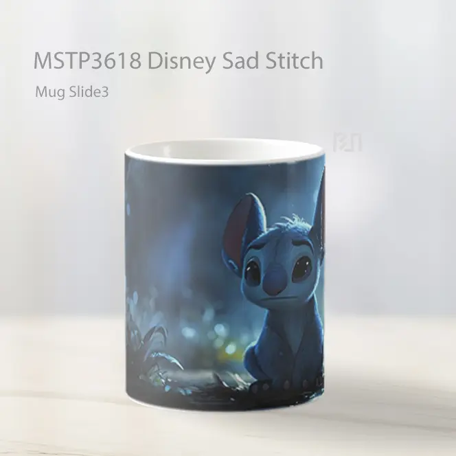 Disney Sad Stitch Mug Gelas Keramik MSTP3618 - All-side / Desain