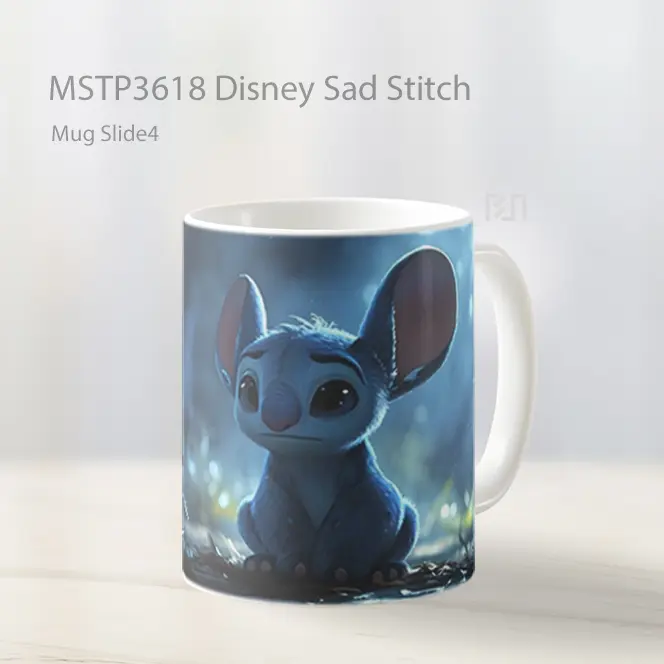 Disney Sad Stitch Mug Gelas Keramik MSTP3618