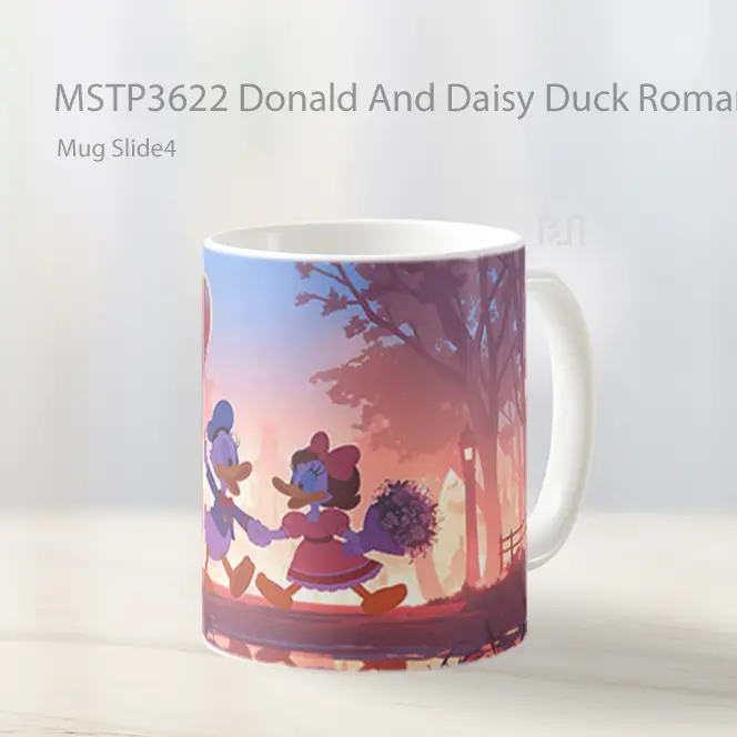 Donald And Daisy Duck Romantic Valentines Mug Gelas Keramik MSTP3622