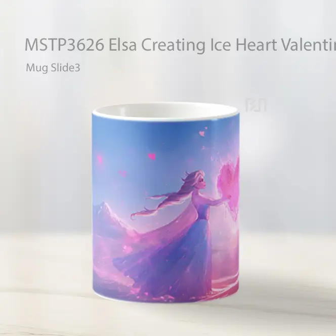 Elsa Creating Ice Heart Valentines Mug Gelas Keramik MSTP3626 - All-side / Desain