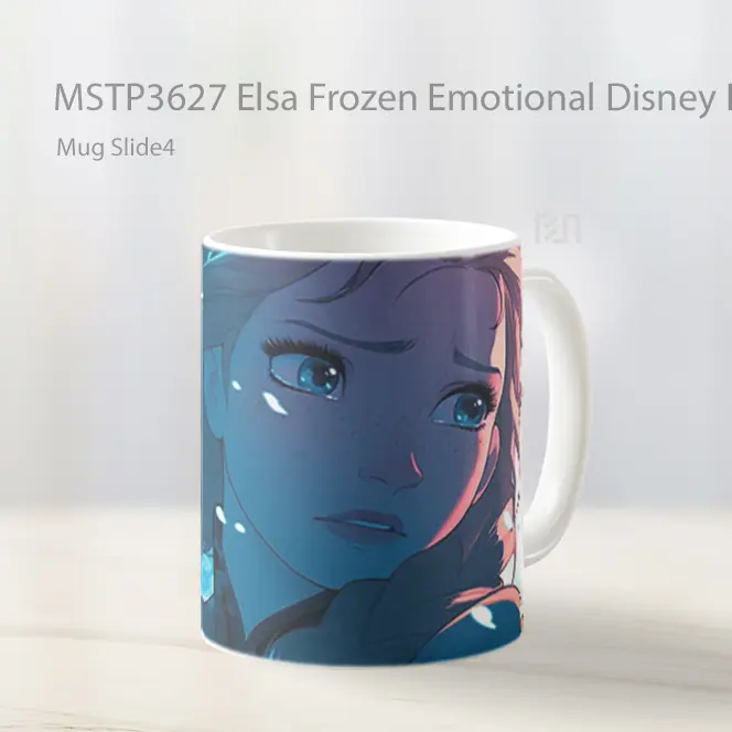 Elsa Frozen Emotional Disney Princess Art Mug Gelas Keramik MSTP3627