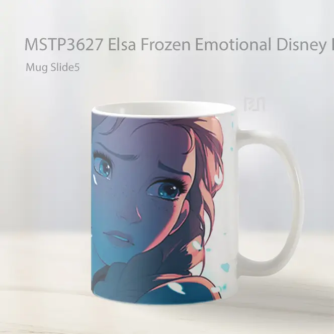 Elsa Frozen Emotional Disney Princess Art Mug Gelas Keramik MSTP3627 - All-side / Desain