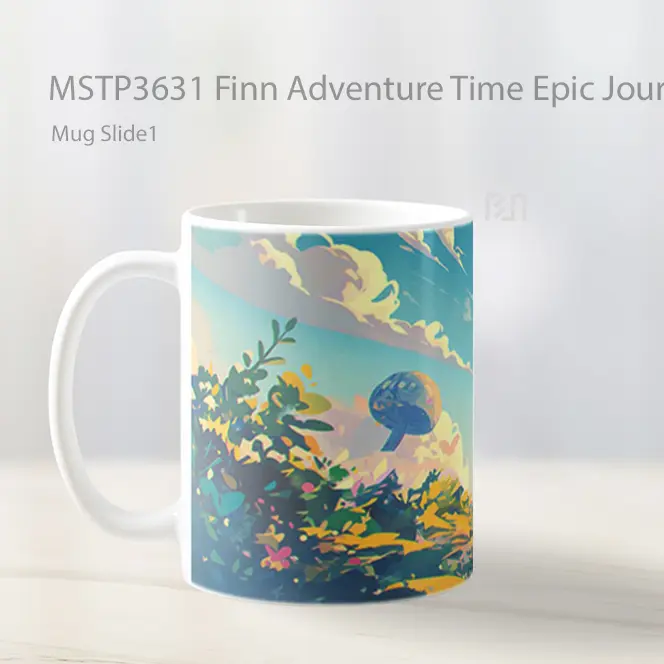 Finn Adventure Time Epic Journey Mug Gelas Keramik MSTP3631 - All-side / Desain
