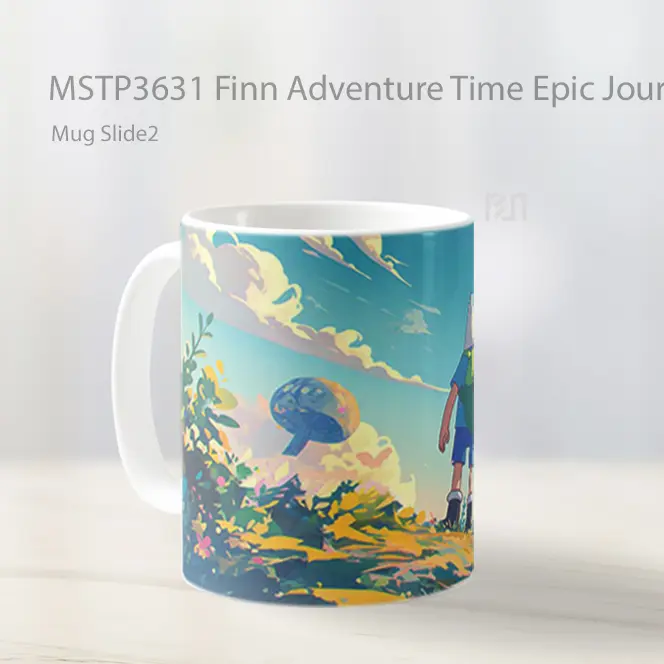 Finn Adventure Time Epic Journey Mug Gelas Keramik MSTP3631 - All-side / Desain