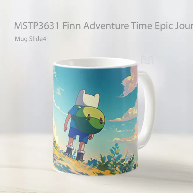 Finn Adventure Time Epic Journey Mug Gelas Keramik MSTP3631
