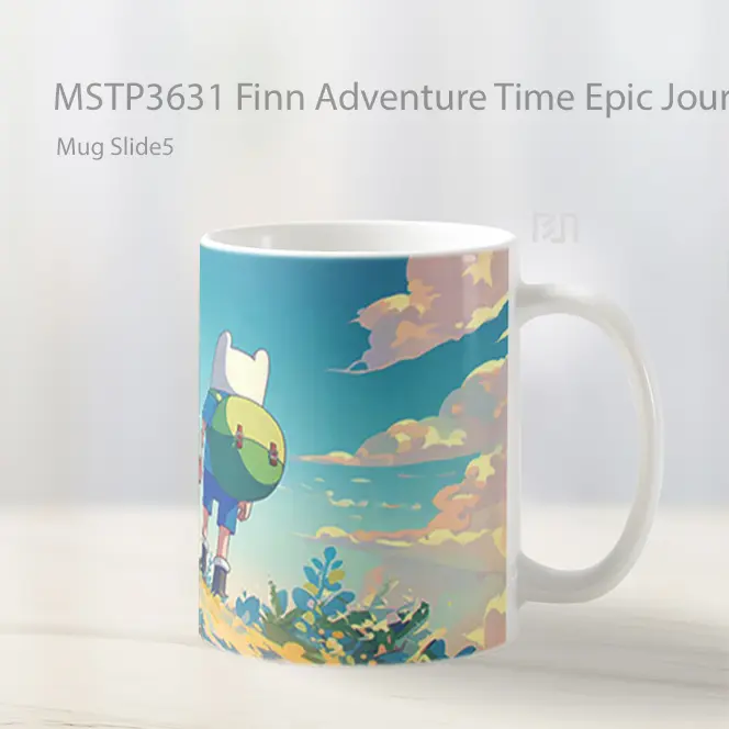 Finn Adventure Time Epic Journey Mug Gelas Keramik MSTP3631 - All-side / Desain