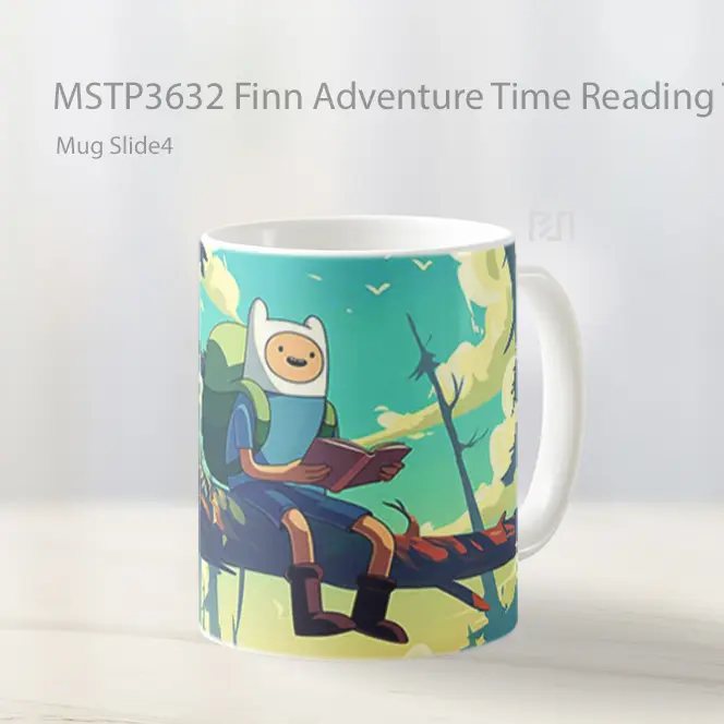 Finn Adventure Time Reading Tree Mug Gelas Keramik MSTP3632