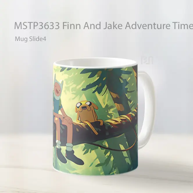 Finn And Jake Adventure Time Forest Mug Gelas Keramik MSTP3633