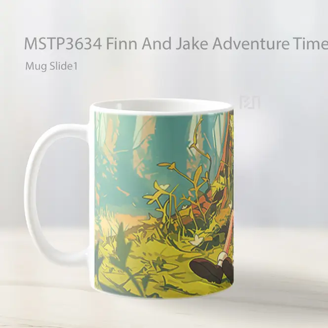 Finn And Jake Adventure Time Nature Mug Gelas Keramik MSTP3634 - All-side / Desain