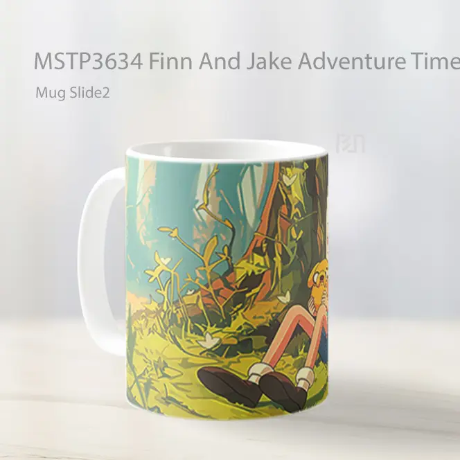 Finn And Jake Adventure Time Nature Mug Gelas Keramik MSTP3634 - All-side / Desain