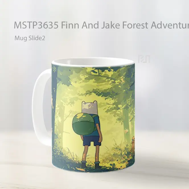 Finn And Jake Forest Adventure Mug Gelas Keramik MSTP3635 - All-side / Desain
