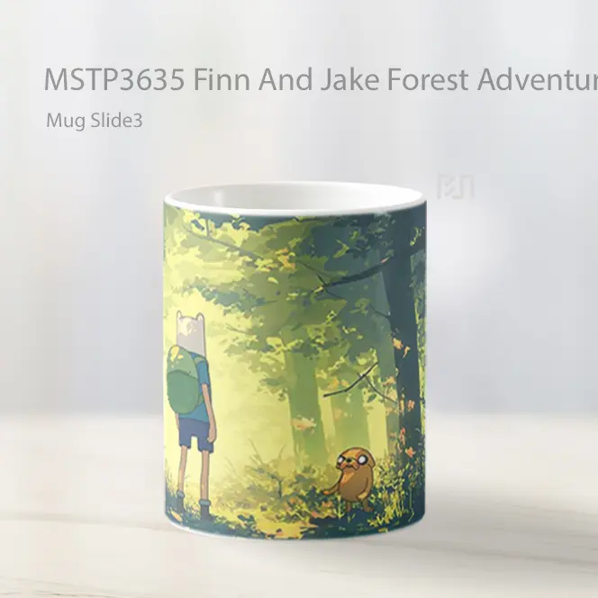 Finn And Jake Forest Adventure Mug Gelas Keramik MSTP3635 - All-side / Desain