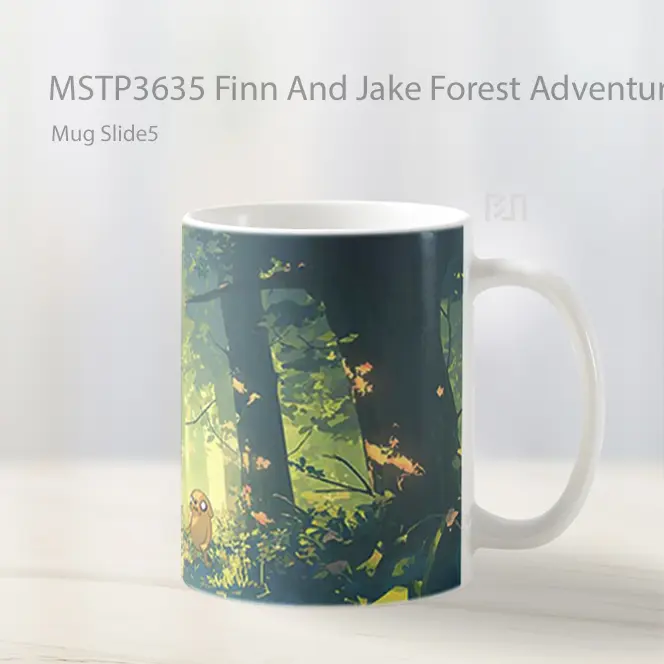 Finn And Jake Forest Adventure Mug Gelas Keramik MSTP3635 - All-side / Desain