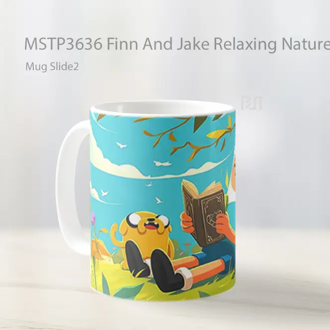 Finn And Jake Relaxing Nature Mug Gelas Keramik MSTP3636 - All-side / Desain