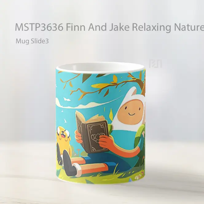 Finn And Jake Relaxing Nature Mug Gelas Keramik MSTP3636 - All-side / Desain