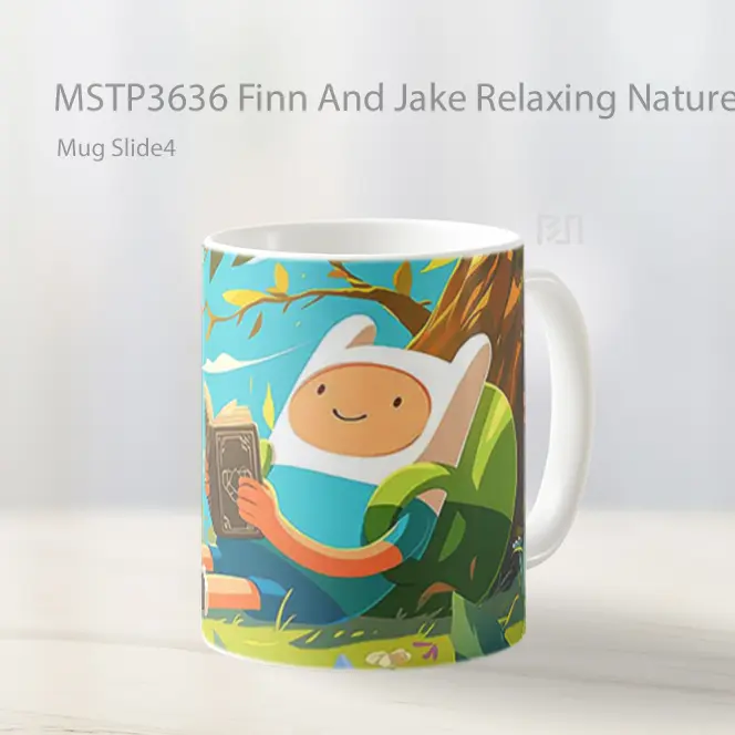 Finn And Jake Relaxing Nature Mug Gelas Keramik MSTP3636