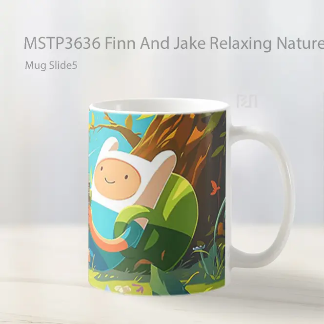 Finn And Jake Relaxing Nature Mug Gelas Keramik MSTP3636 - All-side / Desain