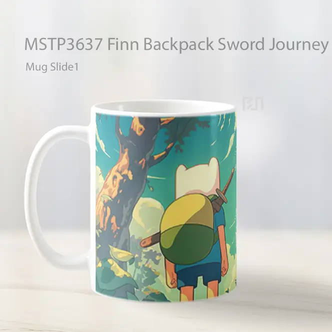Finn Backpack Sword Journey Mug Gelas Keramik MSTP3637 - All-side / Desain