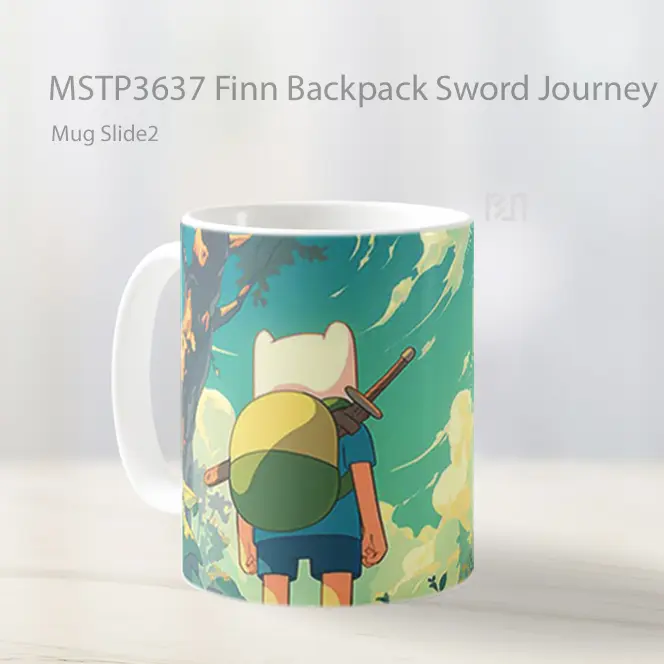 Finn Backpack Sword Journey Mug Gelas Keramik MSTP3637 - All-side / Desain