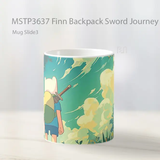 Finn Backpack Sword Journey Mug Gelas Keramik MSTP3637 - All-side / Desain