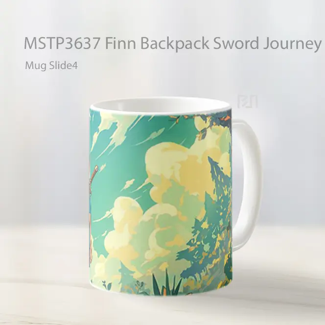 Finn Backpack Sword Journey Mug Gelas Keramik MSTP3637