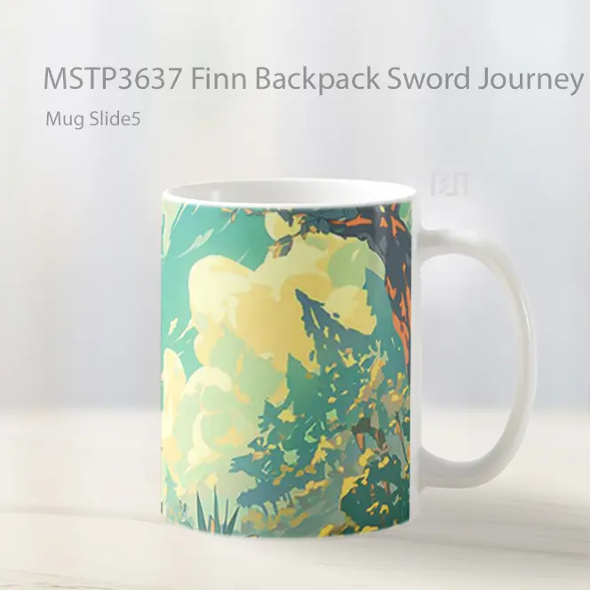 Finn Backpack Sword Journey Mug Gelas Keramik MSTP3637 - All-side / Desain
