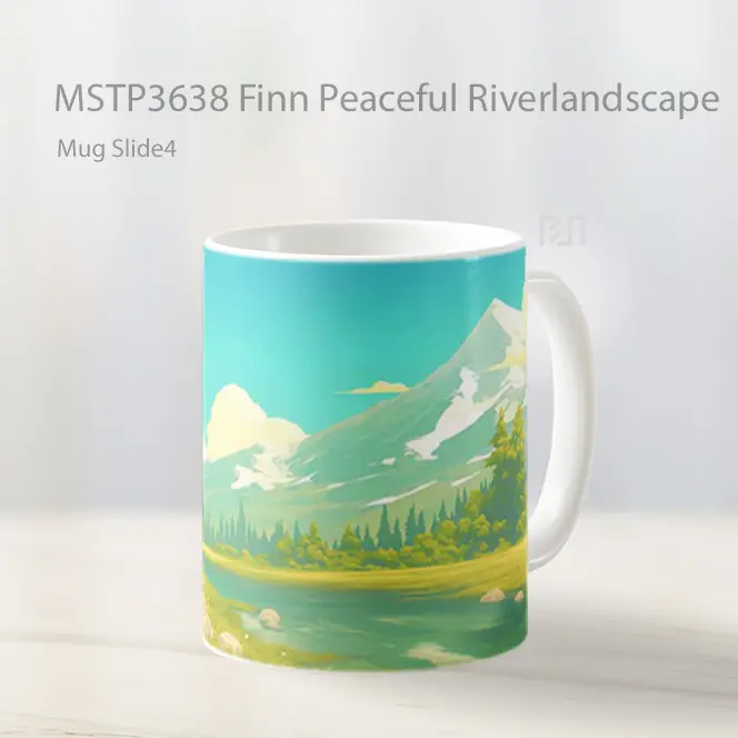 Finn Peaceful Riverlandscape Mug Gelas Keramik MSTP3638