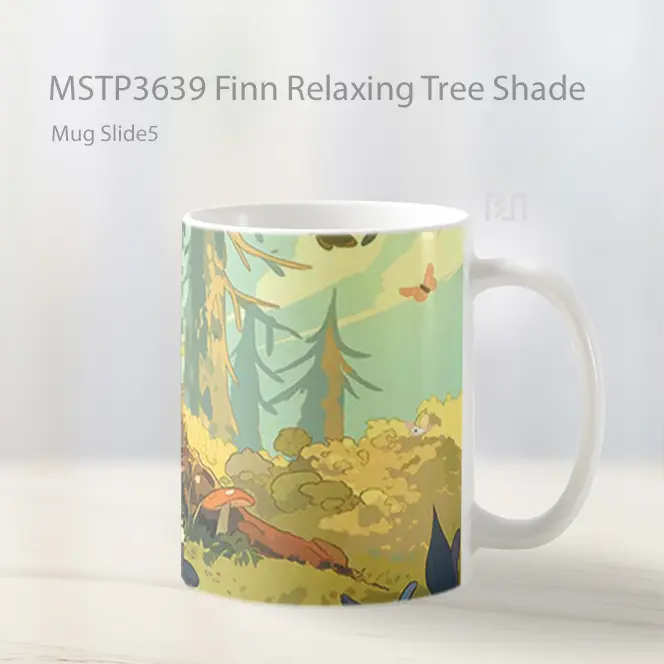 Finn Relaxing Tree Shade Mug Gelas Keramik MSTP3639 - All-side / Desain