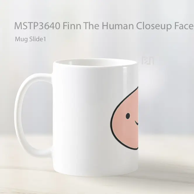 Finn The Human Closeup Face Cartoon Mug Gelas Keramik MSTP3640 - All-side / Desain