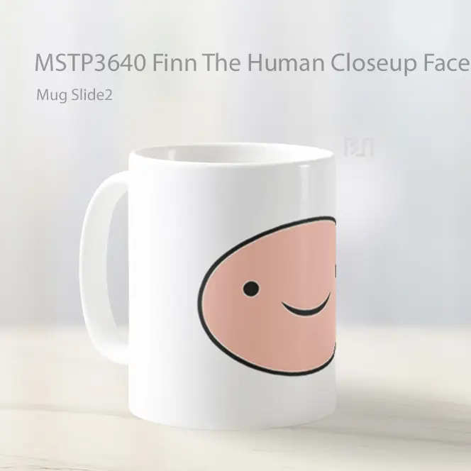 Finn The Human Closeup Face Cartoon Mug Gelas Keramik MSTP3640 - All-side / Desain