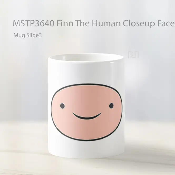 Finn The Human Closeup Face Cartoon Mug Gelas Keramik MSTP3640 - All-side / Desain