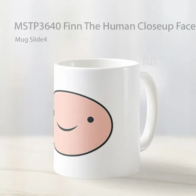 Finn The Human Closeup Face Cartoon Mug Gelas Keramik MSTP3640